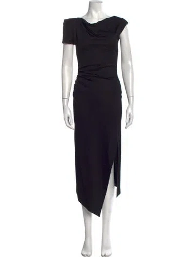Pre-owned Del Core Cowl Neck Long Dress W/ Tags In Black
