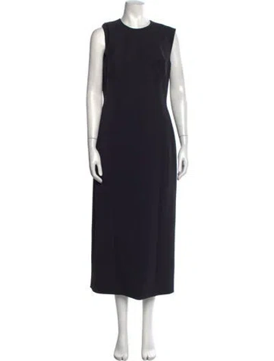 Pre-owned Del Core Crew Neck Long Dress W/ Tags In Black