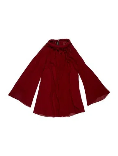 Pre-owned Del Core Crew Neck Long Sleeve Top In Red