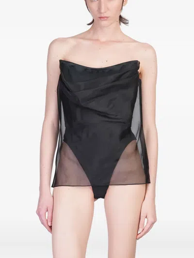 Del Core Draped Bustier Top