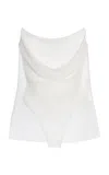 Del Core Topwear In White Silk In White