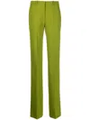 Del Core Straight-leg Wool Pants In Green