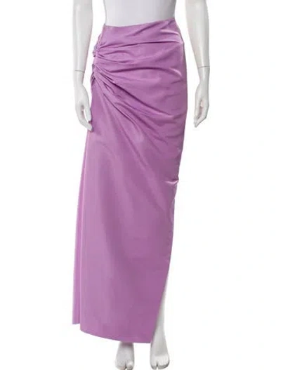Pre-owned Del Core Grosgrain Trim Long Skirt In Purple