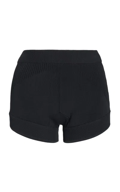 Del Core Knit Boy Shorts In Black