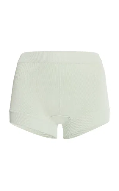 Del Core Knit Boy Shorts In Off-white
