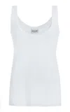 Del Core Knit Tank Top In White