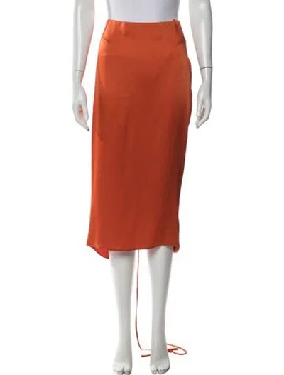 Pre-owned Del Core Midi Length Skirt W/ Tags In Orange