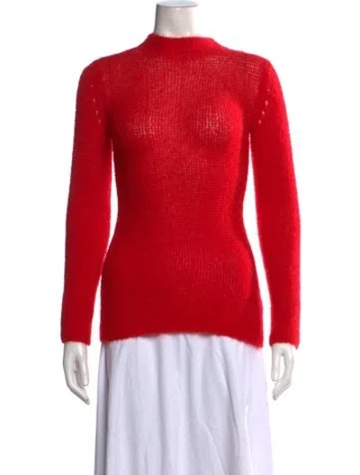 Pre-owned Del Core Mock Neck Sweater W/ Tags In Red
