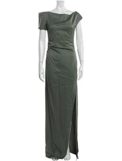 Pre-owned Del Core Off-the-shoulder Long Dress W/ Tags In Green
