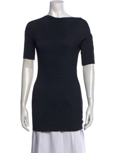 Pre-owned Del Core Off-the-shoulder Short Sleeve Top In Black