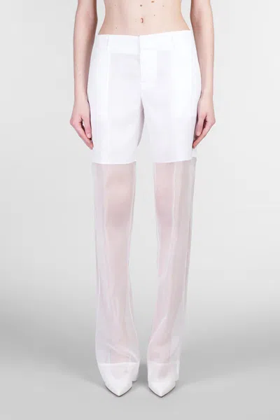 Del Core Pants In White Silk