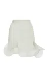 Del Core Plissé-knit Silk Mini Skirt In Off-white