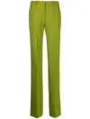 Del Core Straight-leg Wool Pants In Green