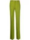 Del Core Straight-leg Wool Pants In Verde