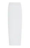Del Core Ribbed-knit Midi Pencil Skirt In White