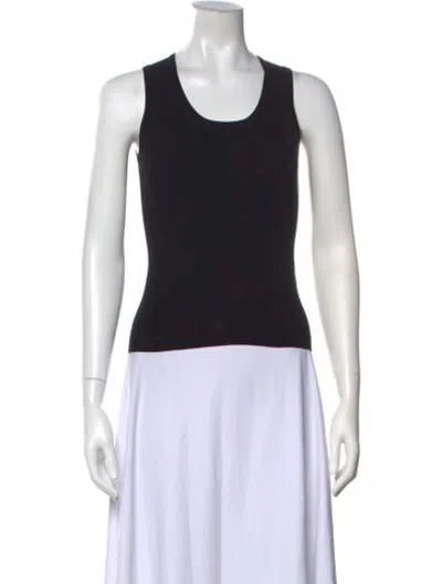 Pre-owned Del Core Scoop Neck Sleeveless Top W/ Tags In Black