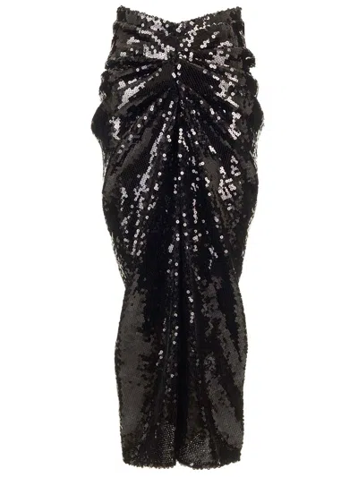 Del Core Sequins Midi Skirt Skirts Black