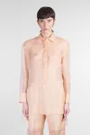 Del Core Shirt In Rose-pink Silk