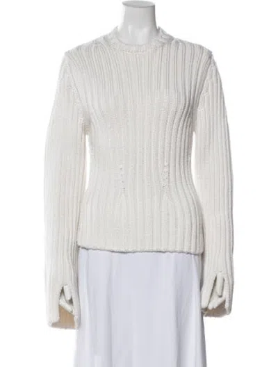 Pre-owned Del Core Silk Crew Neck Sweater W/ Tags In Multicolor