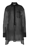 Del Core Silk Organza Shirt In Black