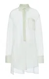 Del Core Silk Organza Shirt In Green