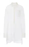 Del Core Silk Organza Shirt In White