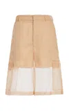 Del Core Shorts In Rose-pink Silk In Nude