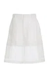 Del Core Silk Organza Shorts In White