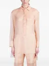 Del Core Shirt In Rose-pink Silk