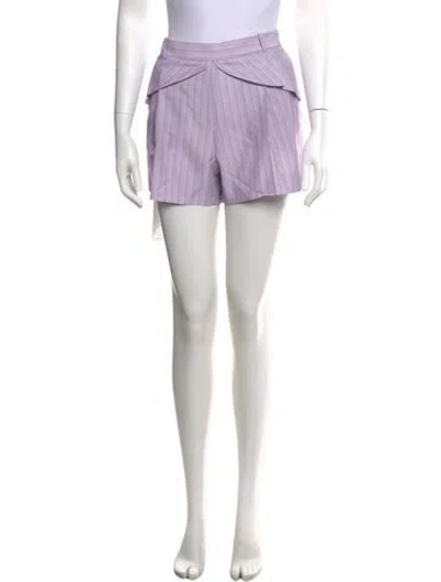 Pre-owned Del Core Striped Mini Shorts W/ Tags In Purple