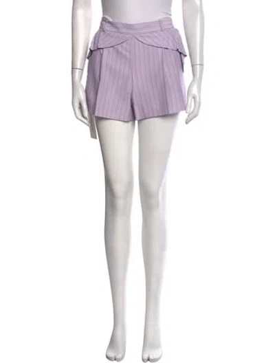 Pre-owned Del Core Striped Mini Shorts W/ Tags In Purple