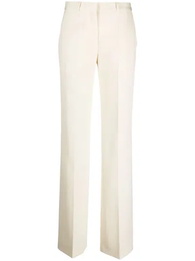 Del Core Tailored Straight-leg Wool Trousers In White