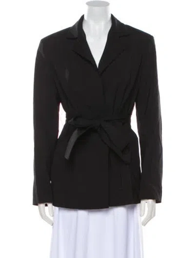 Pre-owned Del Core Virgin Wool Blazer In Black