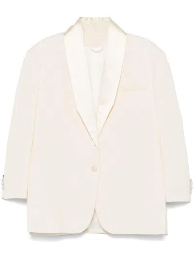 Del Core Virgin Wool Blazer In Neutrals