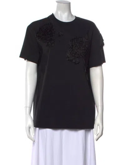 Pre-owned Del Core Virgin Wool Crew Neck T-shirt In Black
