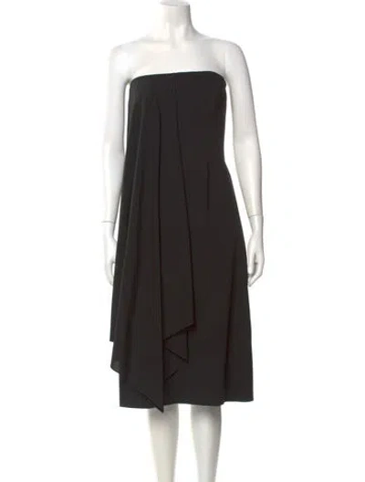 Pre-owned Del Core Virgin Wool Mini Dress W/ Tags In Black