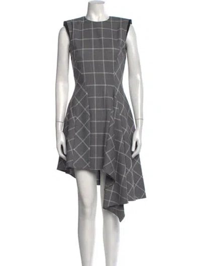 Pre-owned Del Core Virgin Wool Mini Dress W/ Tags In Grey