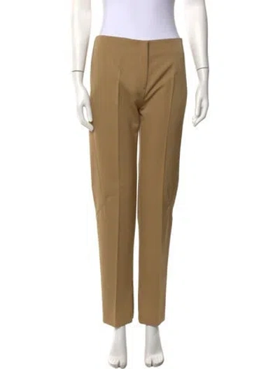 Pre-owned Del Core Virgin Wool Straight Leg Pants W/ Tags In Neutral