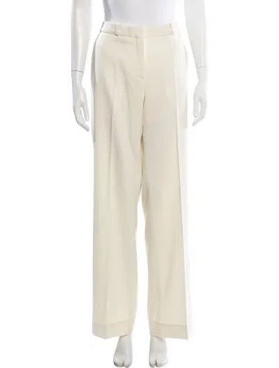Pre-owned Del Core Virgin Wool Wide Leg Pants In Neutral