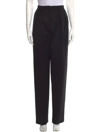 Pre-owned Del Core Virgin Wool Wide Leg Pants W/ Tags In Black