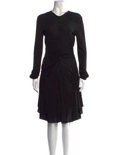 Pre-owned Del Core V-neck Mini Dress W/ Tags In Black