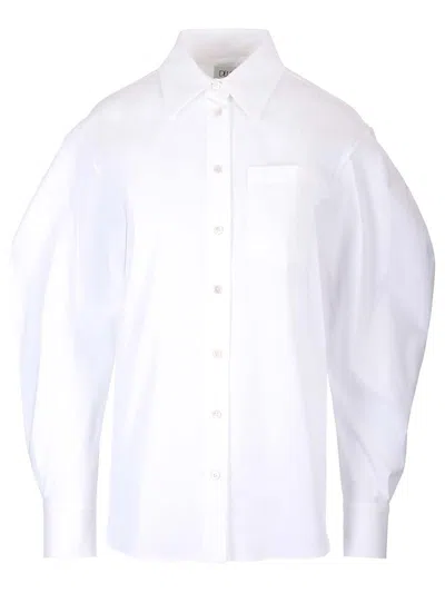 Del Core Voluminous Sleeves Shirt Shirts White
