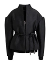 Del Core Woman Jacket Black Size 6 Polyester, Nylon, Silk, Acetate In Black