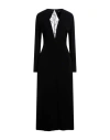 Del Core Woman Midi Dress Black Size 8 Viscose, Nylon, Acetate In Black