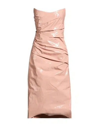 Del Core Woman Midi Dress Blush Size 6 Cotton, Polyester In Pink
