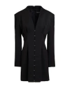 Del Core Woman Mini Dress Black Size 6 Virgin Wool, Acetate, Silk In Black