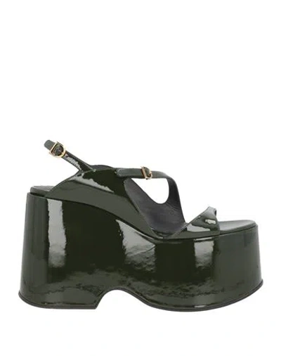 Del Core Woman Sandals Black Size 10 Leather
