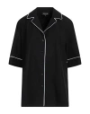 Del Core Woman Shirt Black Size 6 Cotton, Elastane In Black