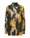 Del Core Woman Shirt Military Green Size 6 Silk In Green
