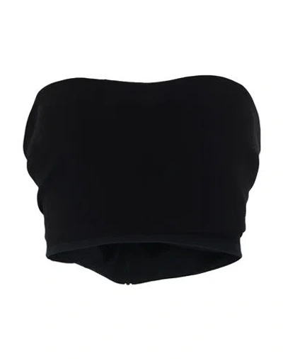 Del Core Woman Top Black Size 8 Virgin Wool, Elastane, Acetate, Silk